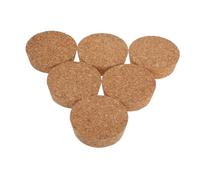 EPIGEIST Natural Brown Cork Lid for Glass Vase 6 Pcs 2.5 Inch round Cork Stoppers Featuring Smooth Design, for Miniature Landscape Hydroponic Vases and Wedding Decoration