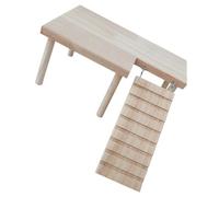 EPIGEIST Natural Wooden Hamster Platform Ladder Small Size, Chinchilla and Rat Plaything, Cage Accessory for Small Pets Rest and Play