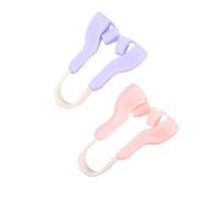 EPIGEIST Nose Lifting Clip and Nose Bridge Straightener 2pcs Silicone Pain-free Shaping Device in Pink and Purple for Facial Beauty Enhancement and at Home