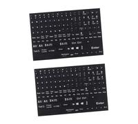 EPIGEIST Notebook English Keyboard Stickers Laptop Computer Keyboard Stickers PVC Material Design Self Adhesive Backing Easy to Remove Workmanship Black for Desktop and Laptop