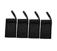 EPIGEIST Nylon Soap Saver Bag 4pcs Black Exfoliating Bath Soap Pouch Foaming Mesh Drawstring for Shower Use Adults