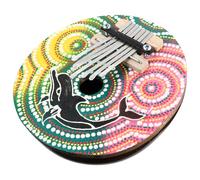 EPIGEIST Painted 7-Note Coconut Shell Thumb Piano Finger Piano with Random Color Pattern, Beginner Musical and Home Decoration Ornament for Adults and