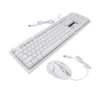 EPIGEIST Pink Gaming Keyboard and Mouse Set Featuring Non Conflict Design and Wear-resistant Plastic Construction, 104 Keys Wired Keyboard and 4 Keys Mouse Combo for Home and Cafe Gaming