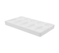 EPIGEIST Plastic Rectangular Watercolor Palette with Round and Rectangular Wells Leak White Mixing Tray for Acrylic Gouache Oil Painting Easy to Clean and Durable