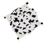 EPIGEIST Plush Hanging Bed for Small Pets Cozy Warm Nest with Dairy Cow Print Three Layers Small Suitable for Sugar Gliders Squirrels and Guinea Pigs