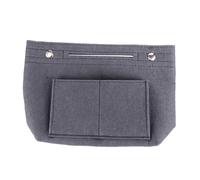 EPIGEIST Portable Large Capacity Felt Makeup Bag Holder Multi-Space Cosmetic Storage Box for Travel and Home Compact Gray Toiletry Organizer with Smooth Finish Lightweight and Versatile