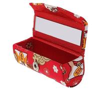 EPIGEIST Portable Lipstick Case with Mirror Mini Japanese Style Pu Lipstick Storage Box for Women Travel Purse Makeup Holder Red