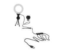 EPIGEIST Portable Mini Ring Light with Adjustable Color Temperature Clip and Tripod Stand LED Video Lighting for Webcam Laptop Video Conference Self Broadcasting and Photography Fill Light