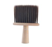 EPIGEIST Portable Wooden Handle Neck Duster Brush for Barber Shops and Home Use Broken Hair Removal Tool with Fine Bristles Easy to Clean Hair Cutting Kit Accessory Brown
