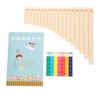 EPIGEIST Professional Pan Flute Educational Pan Flute Accurate Tone Resin Tube Shape Fixed Angle Beige Musical Instrument for Beginners Children Musical Education
