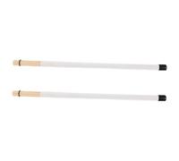 EPIGEIST Professional Wooden Drum Brushes Closed Style Noise-reducing Drumsticks Bundle for Jazz Folk Acoustic Performance Elegant White Finish Precision Control Drum Accessories
