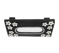 EPIGEIST PU Leather Car Tissue Box Holder for Visor Flower Design Sun Visor Napkin Dispenser Space-saving Tissue Case for Cars Trucks Boats Rvs Easy to Install and Clean