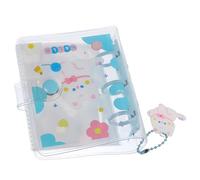 EPIGEIST PVC Small Cartoon Photo Album 3-Hole Binder with Bow Tie Cat Design, Sticker Book for DIY Scrapbooking, Card and Photo Collection Album and Travel