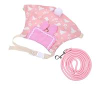 EPIGEIST Rabbit Harness Kit with Pink Bunny Clothes and Leash for Pets Decorative Costume for Dwarf and Lop Rabbits for Outdoor Walking Holidays and Photos Cute and Comfortable Pet Apparel