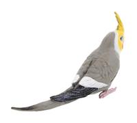 EPIGEIST Realistic Cockatiel Parrot Figurine Lifelike Solid Bird Model for Home Office Decor Detailed Simulation Parrot Ornament Wildlife Inspired Fake Bird Statue