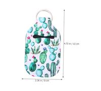 EPIGEIST Refillable 30ml Hand Soap Lotion Bottles Set with Cactus Print Keychain Covers, Portable Protective Empty Bottles for Travel and Daily Use, 6pcs
