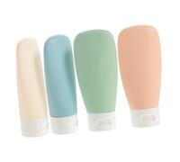 EPIGEIST Refillable Travel Bottles Set 4pcs 60ml Pvc Cosmetic Containers Portable Dispenser Bottles for Toiletries and Shampoo with Storage Bag for Trip Use