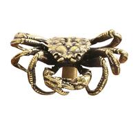 EPIGEIST Retro Vintage Brass Crab Drawer Handle Ocean Theme Cabinet Pull for Wardrobe Dresser Kitchen Furniture, Decorative Brass Cabinet Hardware with Antique Finish