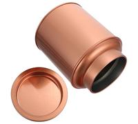 EPIGEIST Rose Gold Small Tinplate Tea Storage Jar Moisture Thickened Airtight Canister for Loose-leaf Tea Dry Food Snacks Packaging Box Kitchen Storage Container