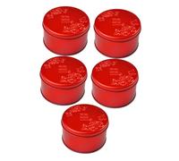 EPIGEIST Round Candy Box Tinplate Wedding Favor Set, 5pcs Small Peony Cylinder Candy Storage Containers for Wedding Party and Chocolate Presentation in Uk