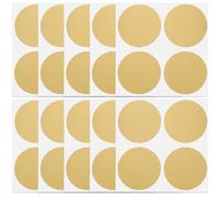 EPIGEIST Scratch Off Stickers for Celebration Occasions and Scrapbook Decoration Peel and Stick Paper Golden Round 50pcs DIY Labels with Delicate Simple Round Shape Design
