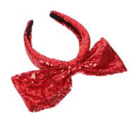 EPIGEIST Sequin Bow Headband for Women Red Glitter Hair Accessory with Elevated Design Construction Party-ready Fashion Hairband Adding Glamour and Playful Charm to Hairstyles