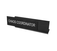 EPIGEIST Shaped Aluminum Alloy Mediator Desk Plaque Office Sign for Clear Role Identification Modern Chaos Coordinator Deskplate for Professional Workspace Decor
