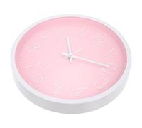 EPIGEIST Silent Clock Pink Decorative Wall Clock with Low Noise Design Modern Art Hanging Decor for Bedroom and Living
