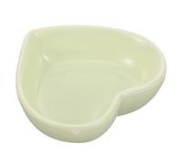 EPIGEIST Small Pets Ceramic Food Bowl Heart Shape Hamster Non-Tip Design Green for Guinea Pigs Easy to Wash and Suitable for Pet Cages