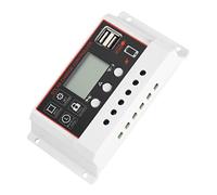 EPIGEIST Solar Charge Controller with Digital Display Built in Timer USB Output Compatible with Lead and Lithium White Solar Regulator for Photovoltaic Panels