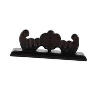 EPIGEIST Solid Wood Flute Rack with Detailed Relief Craftsmanship Multi Use Desktop Stand for Two Bamboo Flutes Classic Chinese Style Holder for Elegant Home Display and Space Management