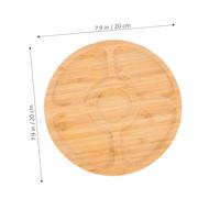 EPIGEIST Solid Wood Round Compartment Tray Wooden Food Board for Serving Tea Snacks Desserts Elegant Divider Plate Suitable for Indoor Outdoor Use