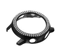 EPIGEIST Sparkling Watch Bumper Case Black Dual Row Diamond Protector for Active Scratch Resistant Cover Lightweight Stylish Watch Accessory