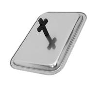 EPIGEIST Stainless Steel Communion Bread Plate Cover Holy Serving Tray Lid for Churches Religious Ceremony Dustproof Communion Tray Cover for Family Worship