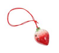 EPIGEIST Strawberry Ocarina Wind Instrument for Beginners 6-hole Porcelain Fruit Shaped Musical Instrument Gentle Sound, for Children Practice and Creative Gifts