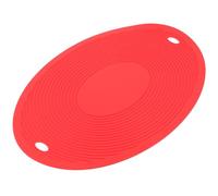 EPIGEIST Thickened Red Silicone Trivet Mat Heat Resistant Non-slip Kitchen Table Protector for Pots Bowls and Plates Multi-purpose Oval Place Mat for Dining and Cooking Surfaces