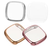 EPIGEIST Tpu Watch Guard with Screen Cover Compatible with Fitbit Versa4/sense2 4pcs Reusable Scratch-resistant Case for Smartwatch Safety