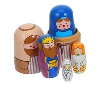 EPIGEIST Traditional Russian Nesting Dolls Wooden for Collectors Handmade Wood with Artistic Carvings and Paintings Versatile Home Decor and Educational Skill Building Gift