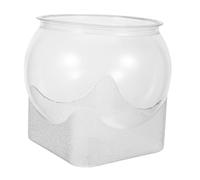 EPIGEIST Transparent Lotus Bowl Planter with Extra Spacious Desk Fish Tank for Goldfish Betta Turtles Shrimp Shatterproof Hydroponic Microterrarium for Indoor Desk Decor Party Centerpiece