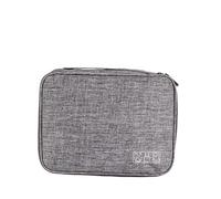 EPIGEIST Travel Storage Bag for Electronics with Detachable Compartments Cushioned Protection for Power Banks USB Drives Chargers and Cables Lightweight Grey Organizer Pouch for Travel and