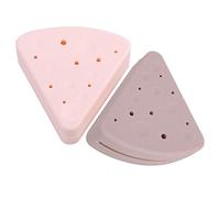 EPIGEIST Triangle Silicone Makeup Sponge Holder Case 2pcs Portable Breathable Powder Puff Storage for Travel Compatible Beauty Sponges