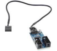 EPIGEIST USB Motherboard Header Extension Splitter Cable with Shielded Data Transmission Dual Port for Desktop USB Port Expansion Fixed Mount