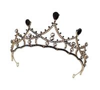 EPIGEIST Vintage Black Rhinestone Tiara for Bride Wedding Lightweight Crown Hair Accessory for Prom Banquets and Special Celebrations