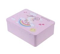 EPIGEIST Vintage Cartoon Storage Box with Padlock Large Tinplate Gift Case for Home Decoration and Secure Keepsake Rust Multifunctional Chest for Friends