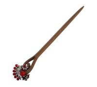 EPIGEIST Vintage Chinese Wooden Hair Chopsticks Floral Hair Stick Bun Maker Natural Green Sandalwood Traditional Hairpins for Women Secure Hold Updos