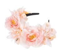 EPIGEIST Vintage Double-Sided Artificial Peony Flower Headband, Large Floral Headpiece Hair Accessory for Women, Decorative Hairband for Travel, Photoshoots, and Tea Parties