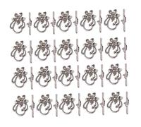 EPIGEIST Vintage Flower-Shaped Alloy Ot Buckle for Jewelry DIY Retro Clasp Accessories for Bracelets and Necklaces Lightweight in Antique Silver