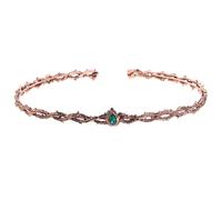 EPIGEIST Vintage Gothic Thorn King Crown with Emerald Gemstones Comfortable Bridal Tiara for Women Men Cosplay Birthday Halloween Party Accessory Versatile Wedding Headpiece