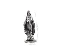 EPIGEIST Vintage Metal Mary Statue Alloy Retro Ornament for Car Interior and Desktop Decor Spiritual Blessing Mother Mary Sculpture Aesthetic Home and Office Decoration