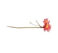 EPIGEIST Vintage Red Camellia Flower Hairpin Retro Chinese Style Wooden Hair Stick Lightweight Elegant Hair Chopsticks for Hanfu Parties Special Occasions Daily Wear